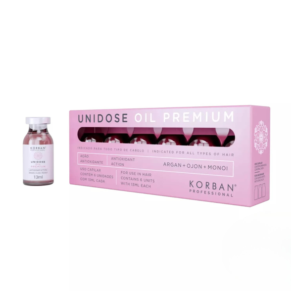 Korban Unidose Oil Premium greito poveikio plaukų atstatymo procedūra