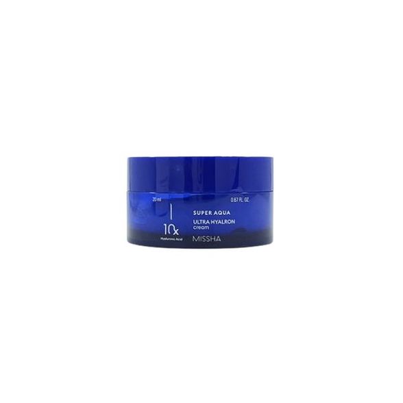 Missha Super Aqua Ultra Hyalron Cream drėkinamasis veido kremas su hialuronu, 20 ml.