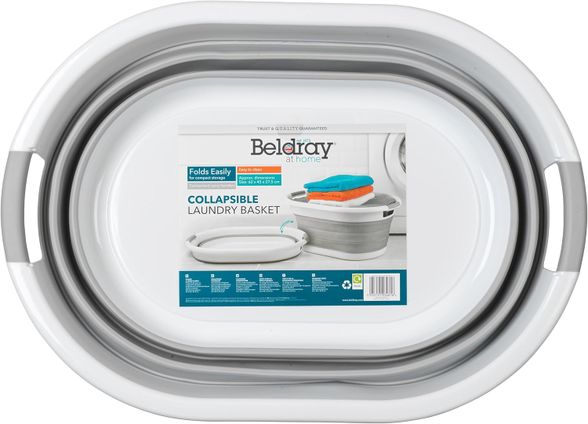 Bledray sulankstomas skalbinių krepšys, pilkas