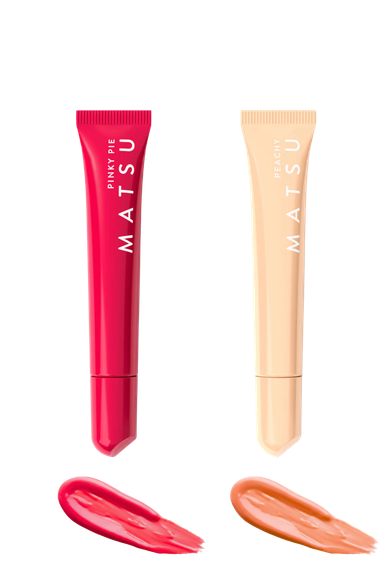 Matsu Pinky Pie & Peachy lūpų balzamų rinkinys, 2x10 ml.