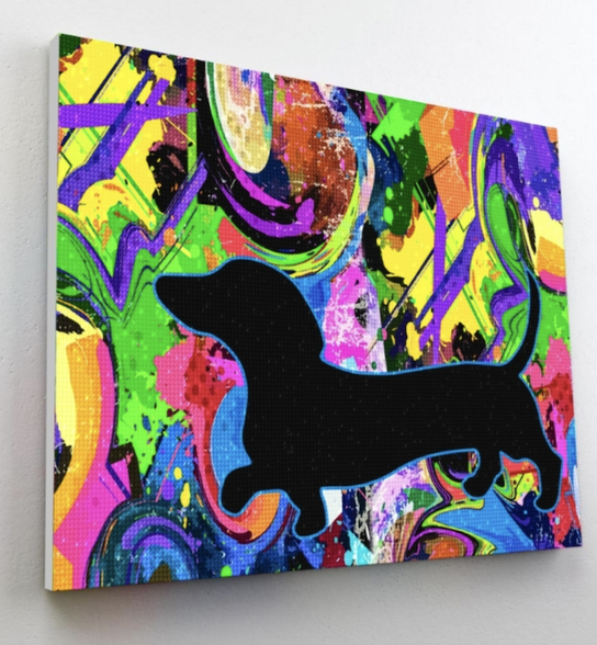 Splat Planet Sausage Dog Diamond Art