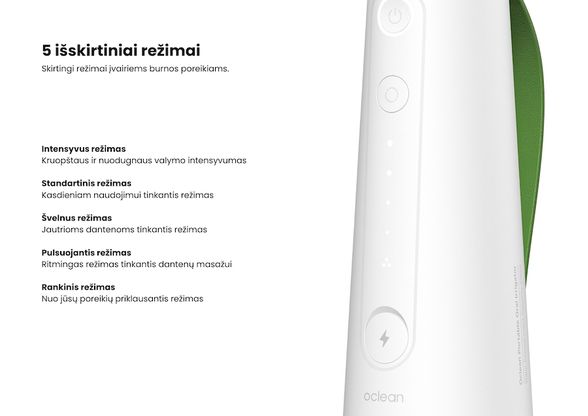 Oclean Oral W10  irigatorius, žalias
