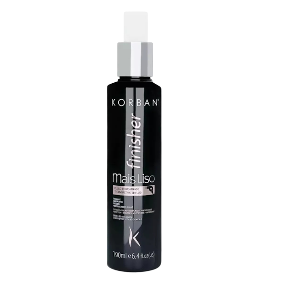 Korban Finisher Mais Liso tiesinamasis plaukų fluidas, 190 ml.