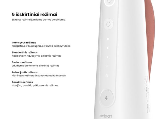 Oclean Oral W10  irigatorius, rožinis