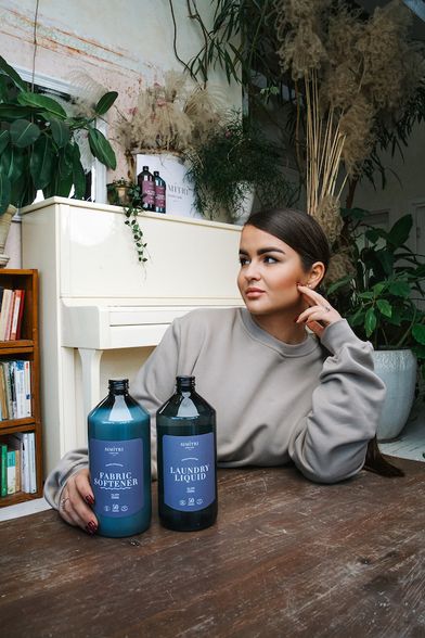 SIMITRI Mini skystas skalbiklis su probiotikais ir audinių minkštiklis, Smoky Cherry