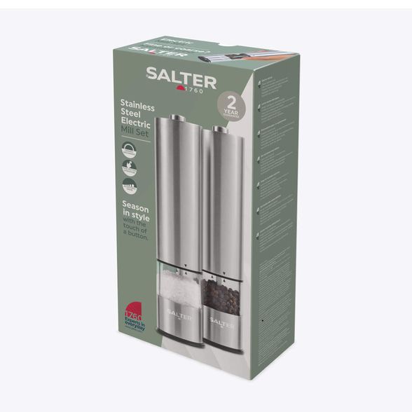 SALTER S/S ELECTRIC MILL SET