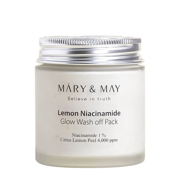 Mary&May Lemon Niacinamide Glow  Wash Off Pack skaistinanti molio kaukė, 125 g.
