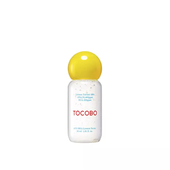 Tocobo AHA BHA Lemon Toner citrinų tonikas su AHA ir BHA rūgštimis, 30 ml.