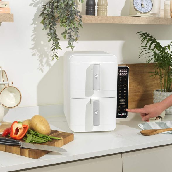 Salter Verticook Ultra karšto oro gruzdintuvė, balta, 9 l.