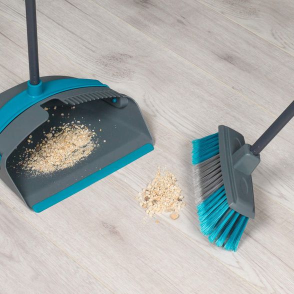LONG HANDLED DUSTPAN AND BROOM