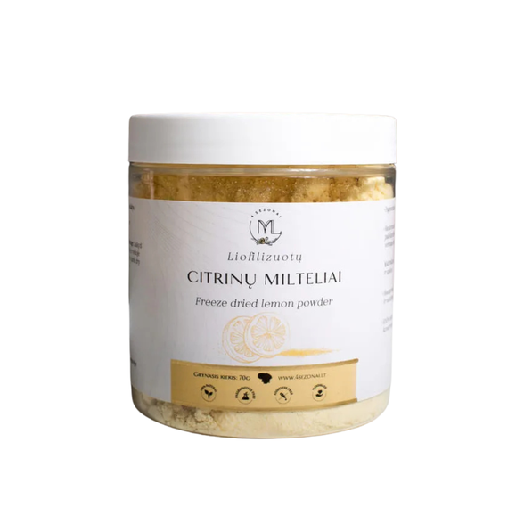 4 Sezonai liofilizuotų citrinų milteliai, 75 g.