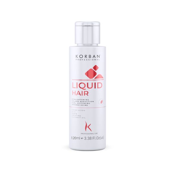 Korban Liquid Hair Straightening, Volume Reduction Procedure, 120 ml.
