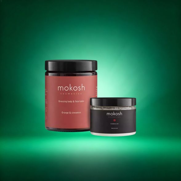 Mokosh savaiminio įdegio kūno losjonas ir  šveičiamoji kūno druska