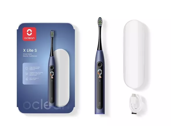 Oclean X Lite Set elektrinis dantų šepetėlis, mėlynas