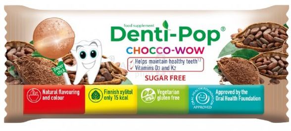 Denti-Pop ledinukas su Vitaminu K2 ir D3, kakavos skonio