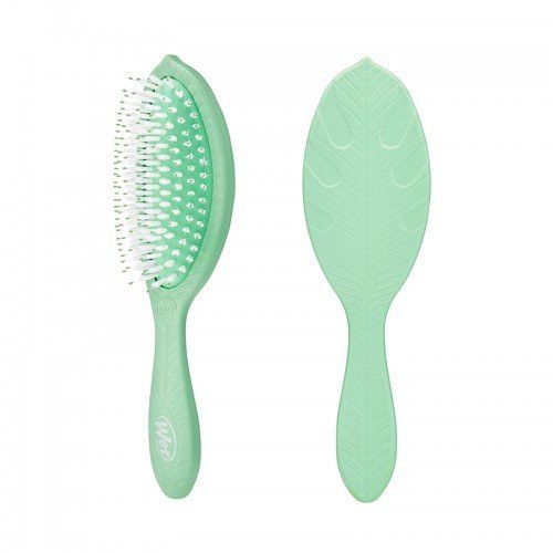 WetBrush Go Green™ Treatment & Shine plaukų šepetys su sintetiniais šereliais ir natūraliais aliejais,  žalias