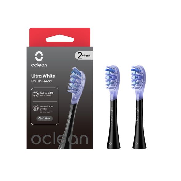 Oclean Ultra White UW02 B02 pakaitinės galvutės, juoda, 2 vnt.