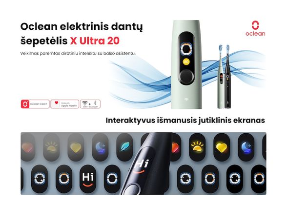 Oclean X Ultra Set elektrinis dantų šepetėlis, žalias