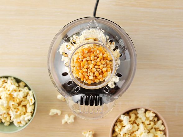 Hot Air Popcorn Maker Machine 1100W Electric Popcorn Popper Kernel