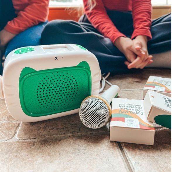 Yes For Skills Skilsas muzikos grotuvas vaikams su mikrofonu ir šnekančiomis kortelėmis (su įrašytomis lietuviškomis dainomis ir pasakomis)