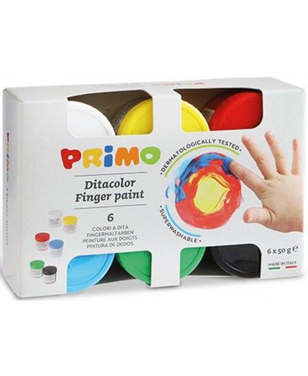 Dazai piesimui pirtais PRIMO, 6 spalv? x 50 g