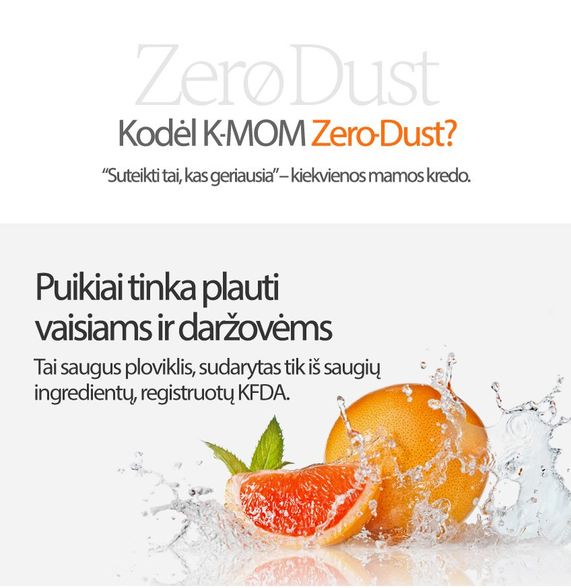 K-Mom Zero Dust ploviklis kūdikių buteliukams, vaisiams ir daržovėms