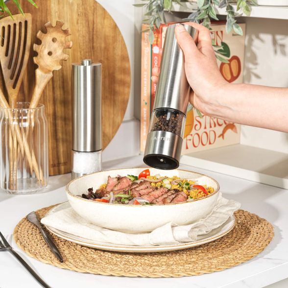 SALTER S/S ELECTRIC MILL SET