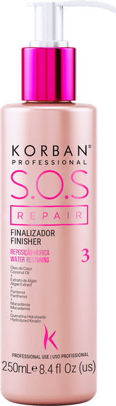 Korban  S.O.S Repair Finisher plaukų serumas procedūros užbaigimui, 250 ml.