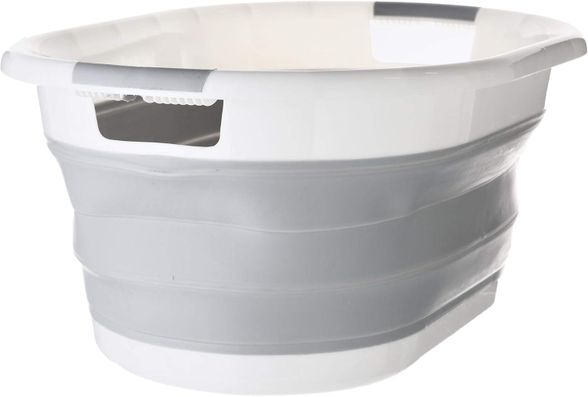 Bledray sulankstomas skalbinių krepšys, pilkas