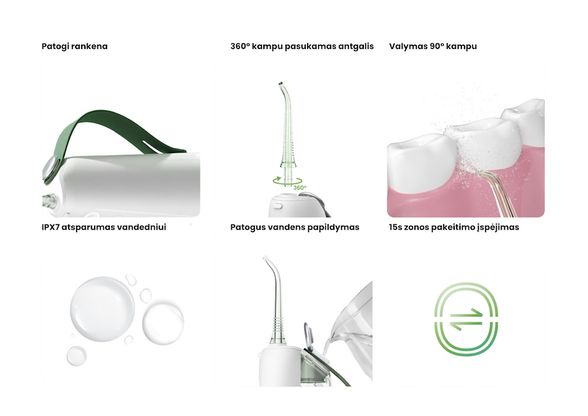 Oclean Oral W10  irigatorius, žalias