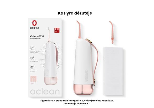 Oclean Oral W10  irigatorius, rožinis