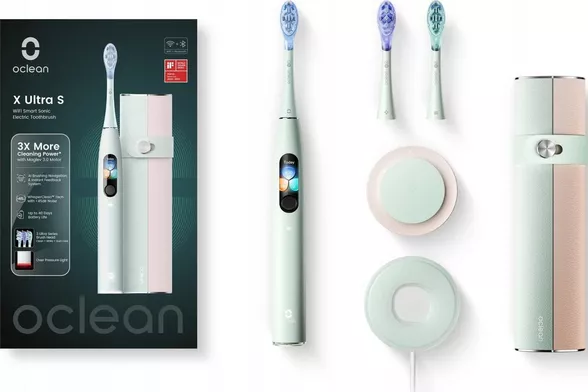 Oclean X Ultra Set elektrinis dantų šepetėlis, žalias | Simitri.lt