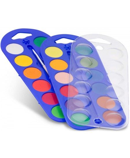 Primo akvarelė su teptuku, 24 spalvų