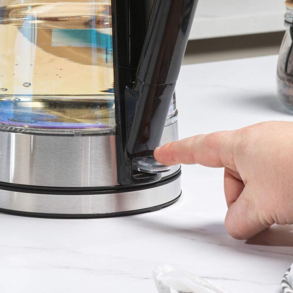 SALTER IRIDESCENT GLASS KETTLE