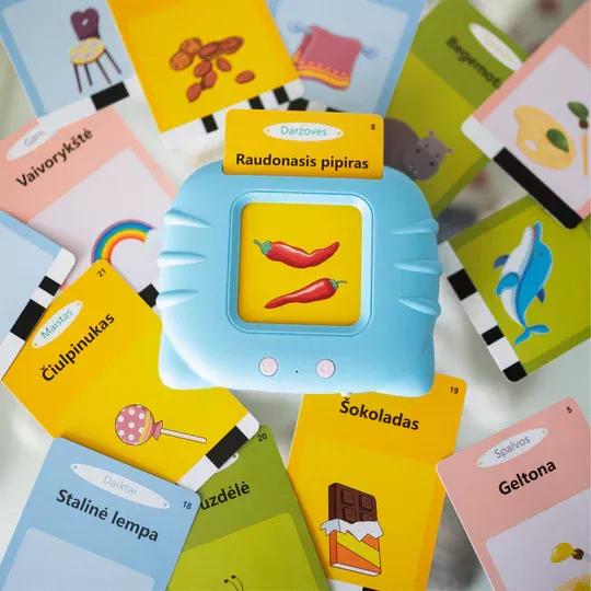 Abėcė lavinamosios kalbančios kortelės, rožinė