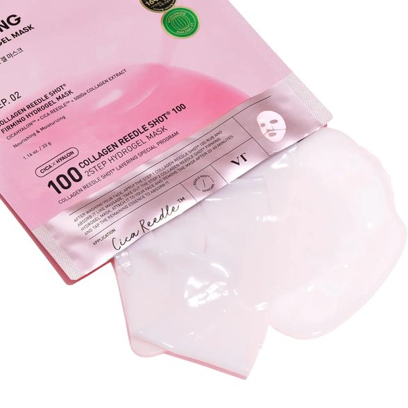 VT Cosmetics - Collagen Reedle  Shot 100 2Step Mask - Firming  Hydrogel Face Mask - 1.5g + 33g