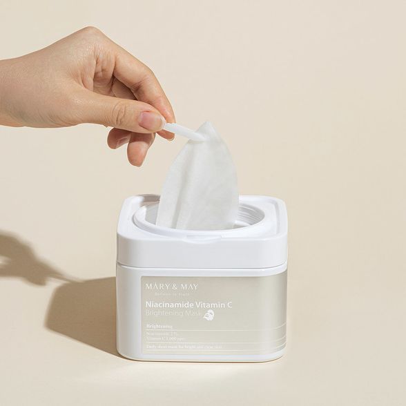 Mary&May Niacinamide Vitamin C  Brightening Mask lakštinės veido kaukės, 30 vnt.