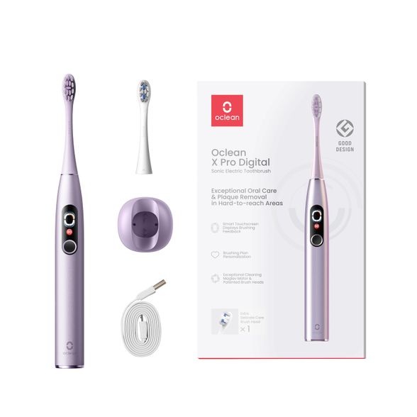 Oclean X Pro Digital elektrinis dantų šepetėlis, violetinis
