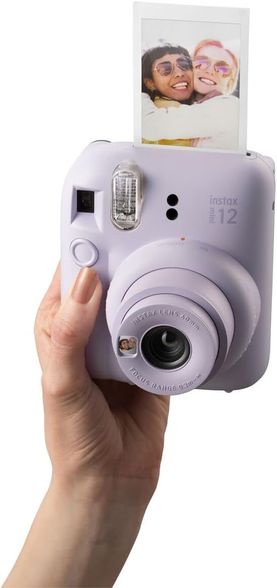 Fujifilm Instax Mini 12 momentinis fotoaparatas, violetinis + Instax Mini foto lapeliai, 10 vnt.