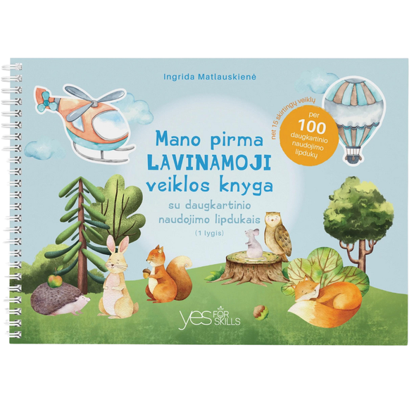 Mano pirma lavinamoji veiklos knyga su daugkartinio naudojimo lipdukais