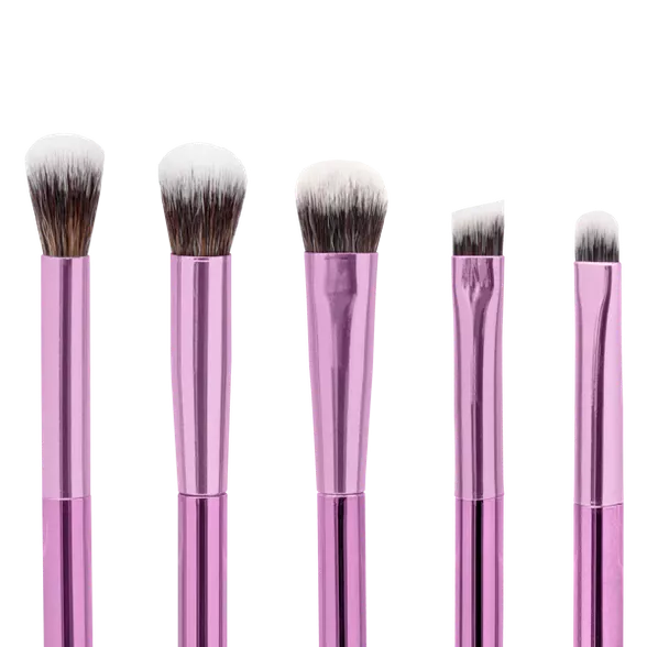 Glov Eye Brushes akių makiažo šepetėliai, rožinė, 5 vnt.