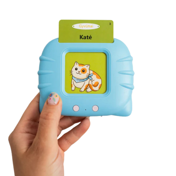 Abėcė lavinamosios kalbančios kortelės, žydra