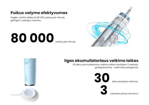 Oclean Kids elektrinis dantų šepetėlis, mėlynas