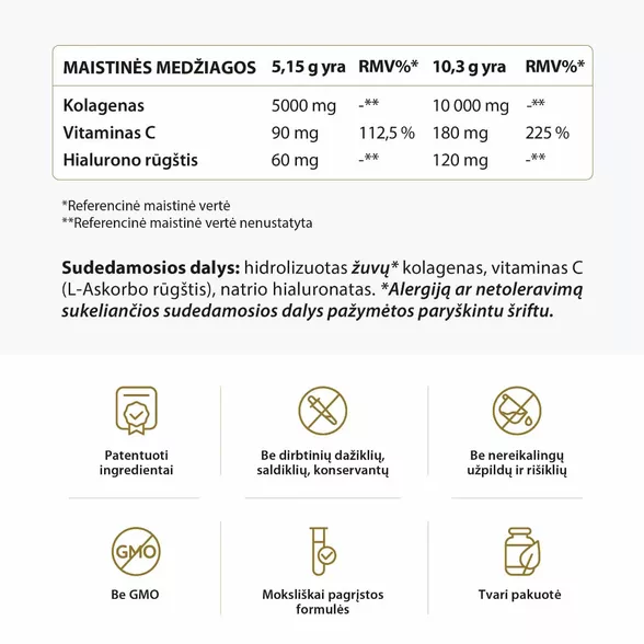 Avel Premium jūrinis kolagenas, 206 g.