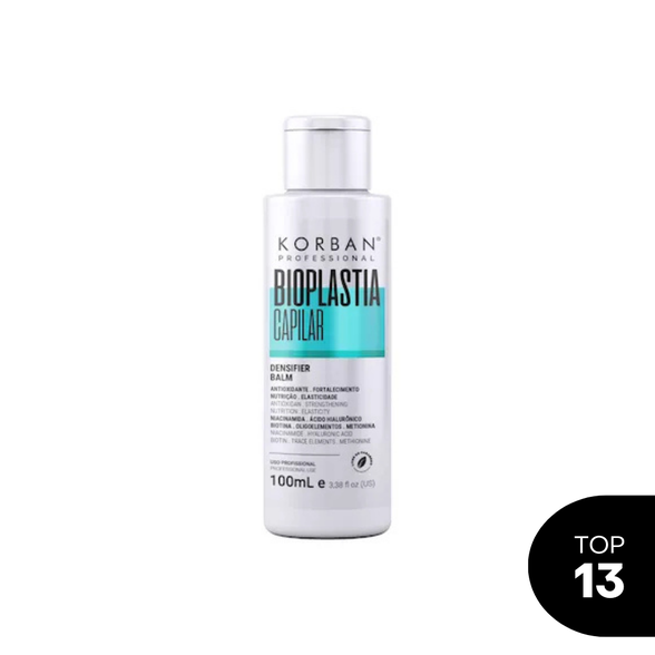 Korban Bioplastia Capilar Densifier Balm intensyviai atstatanti plaukų kaukė, 100 ml.