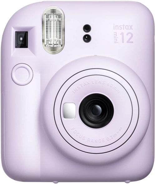 Fujifilm Instax Mini 12 Film Camera, Purple + Instax Mini Glossy Paper, 10 Pcs.