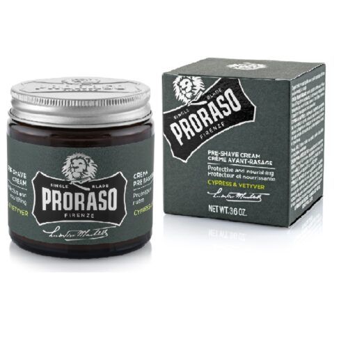 Proraso Cypress & Vetyver Pre-Shave Cream kremas prieš skutimąsi, 100 ml.