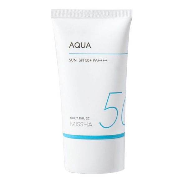 Missha All Around Safe Block Aqua  Sun SPF50+ apsauginis veido kremas nuo saulės, 50 ml.