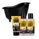 Bath set BATH & BODY TOOLKIT in plastic bath tub,Incl. 2 * 100ml body wash, 50ml hand scrub, 15g net